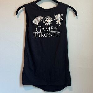 Game of thrones women’s XS HBO black sleeveless tee